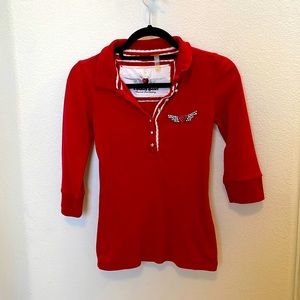 Women’s Twisted Heart blinged shirt